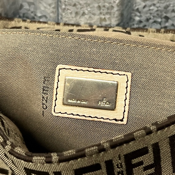 Fendi Bicolor Zucchino Flap Shoulder Bag Authentic‎ Vintage - Picture 11 of 12